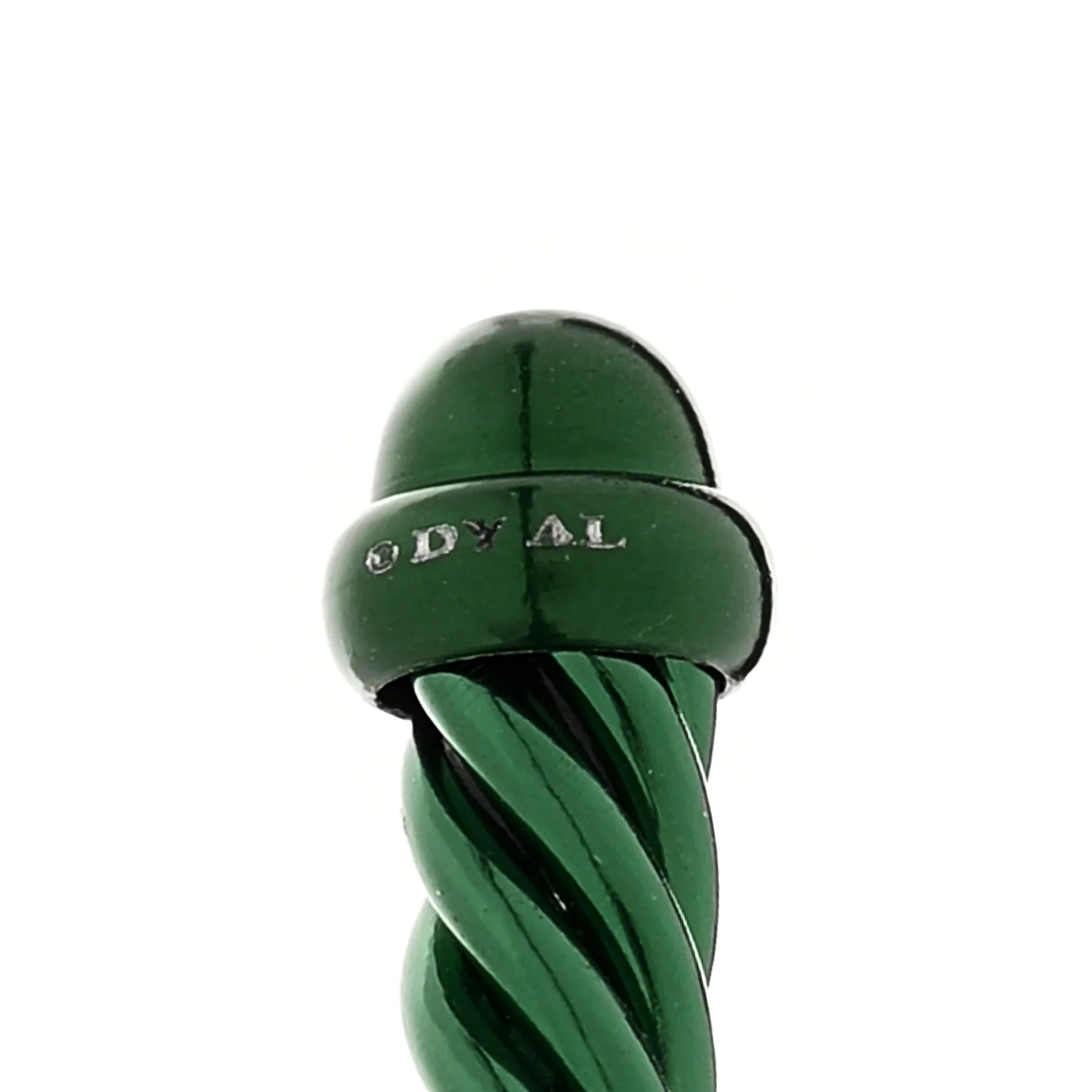 Aluminum 4mm Classic Cable Bracelet Green - Image 3