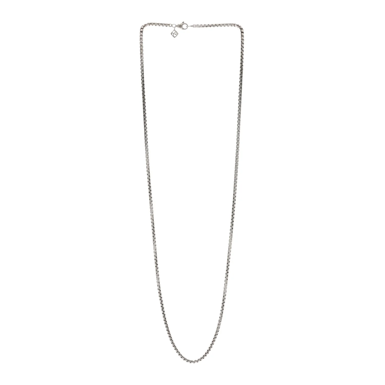 Sterling Silver 14K Yellow Gold 3.6mm Box Chain Necklace 32" - Image 3