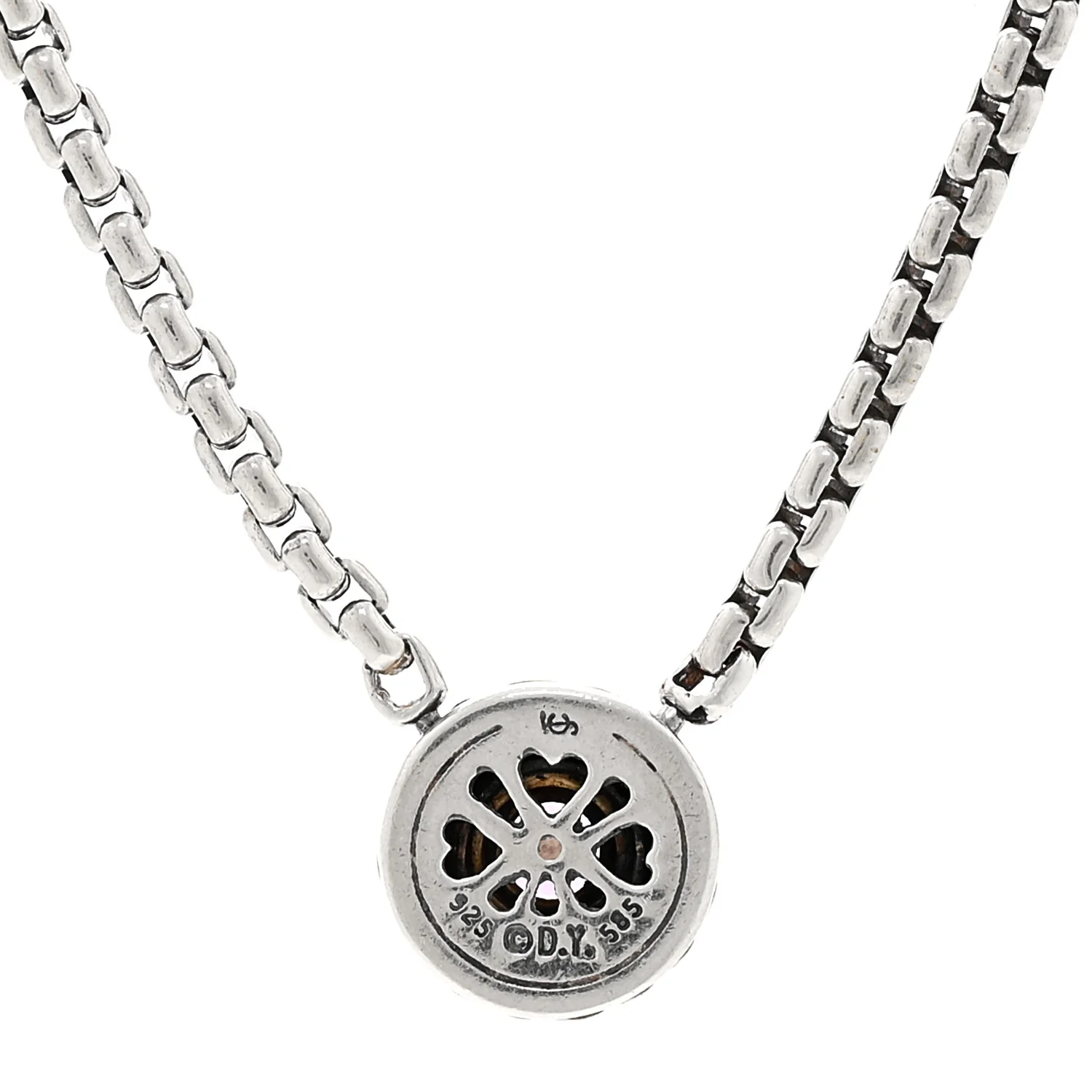Sterling Silver 14K Yellow Gold Amethyst Cookie Necklace - Image 5
