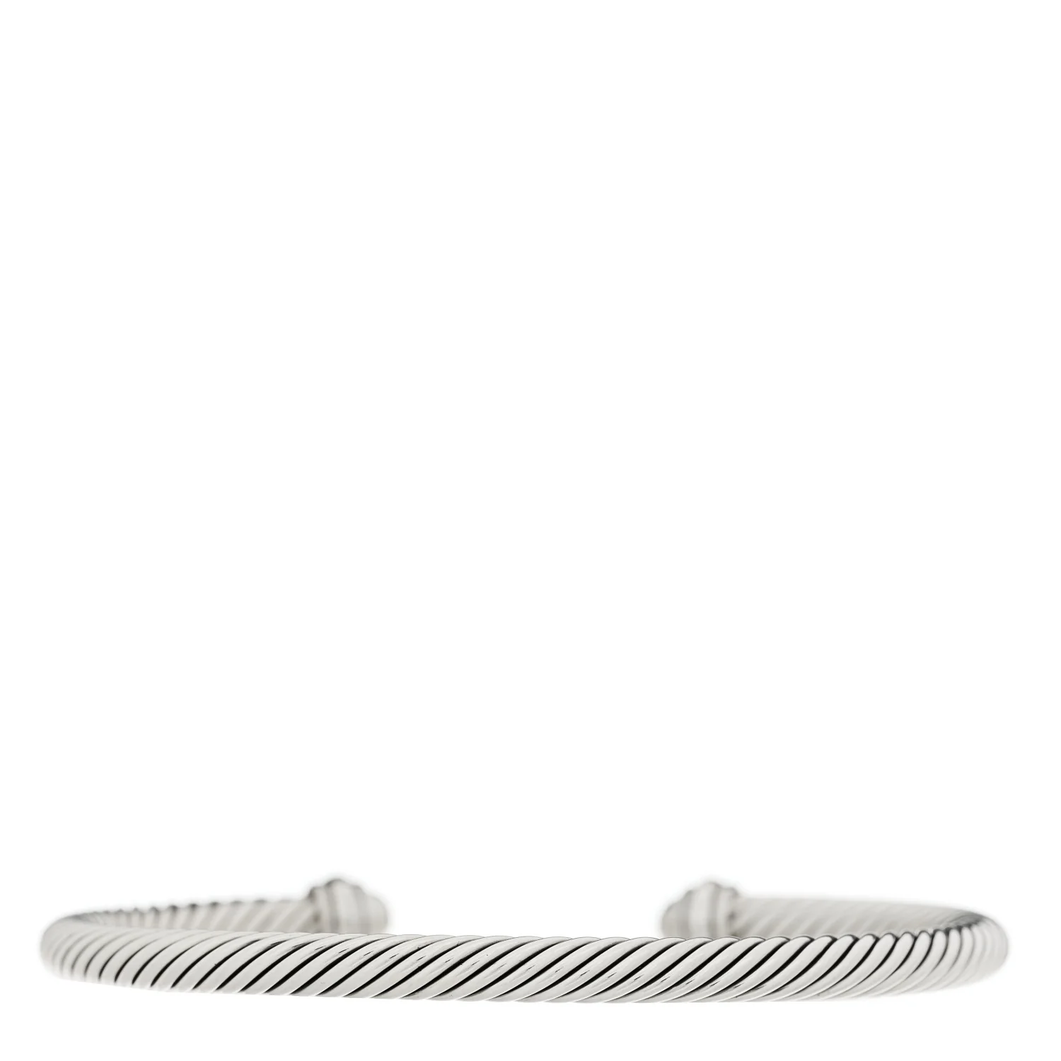 Sterling Silver 18K Yellow Gold 4mm Cable Classics Bracelet - Image 2