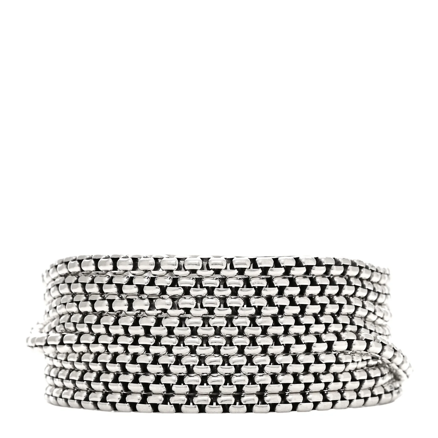 Sterling Silver 8 Row Box Chain Bracelet