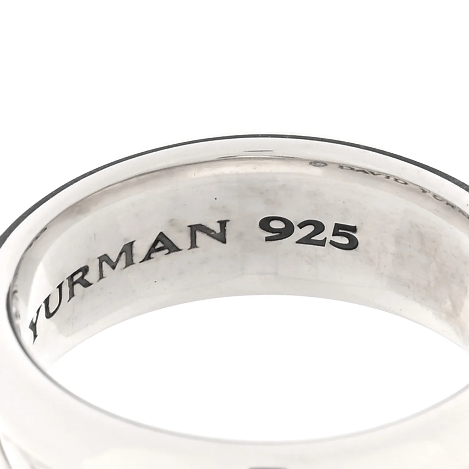 Sterling Silver 8mm Cable Inset Band Ring 62 10 - Image 5
