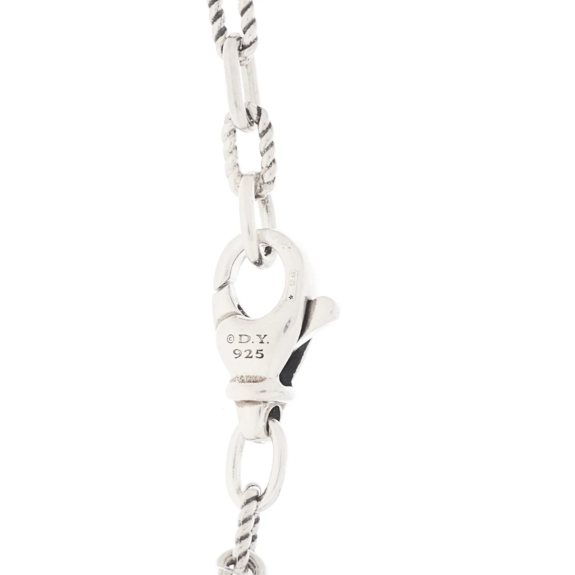 Sterling Silver Black Onyx Cross Pendant DY Madison Chain Necklace - Image 4