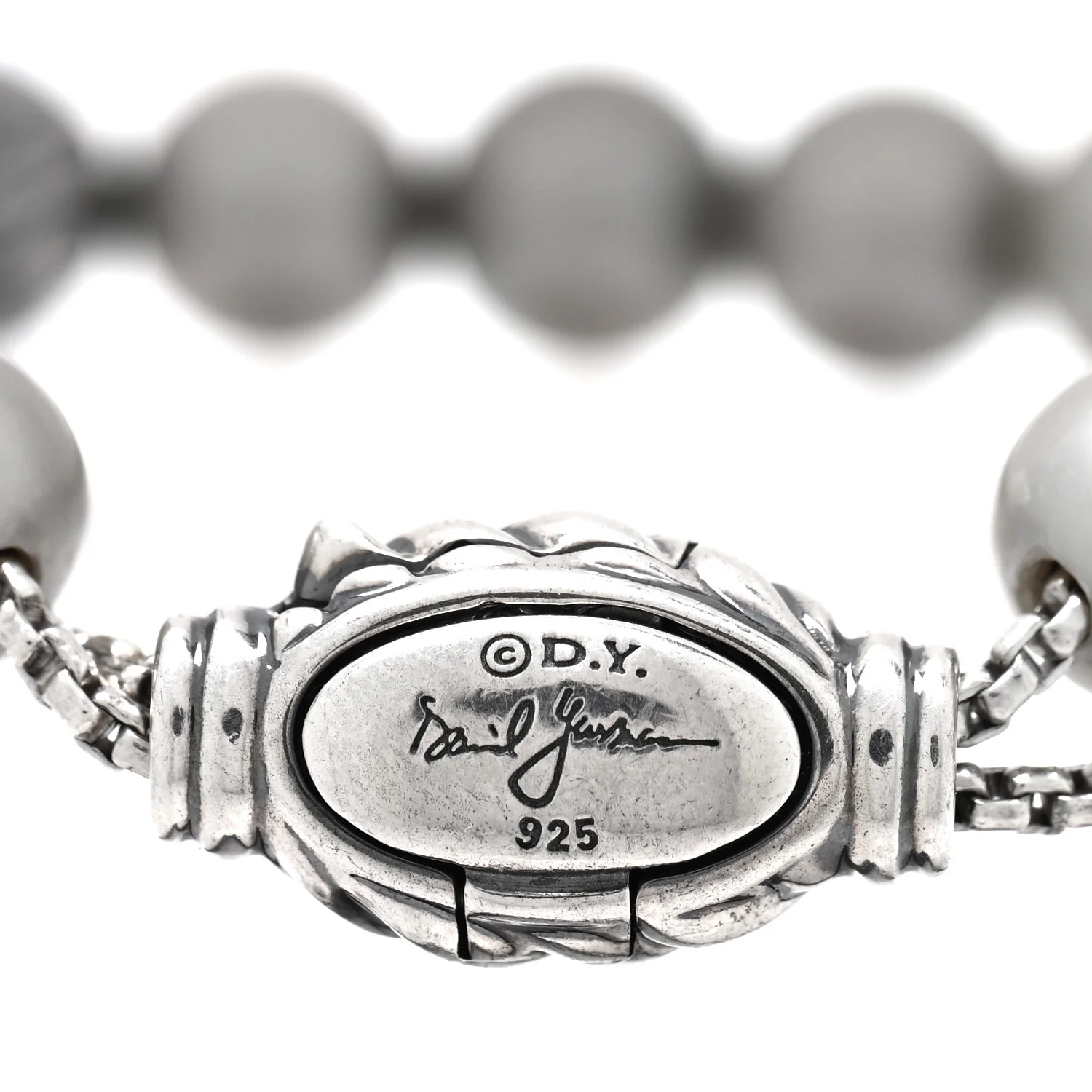 Sterling Silver Cultured Pearl Spiritual Beads Adjustable Bracelet - Image 3