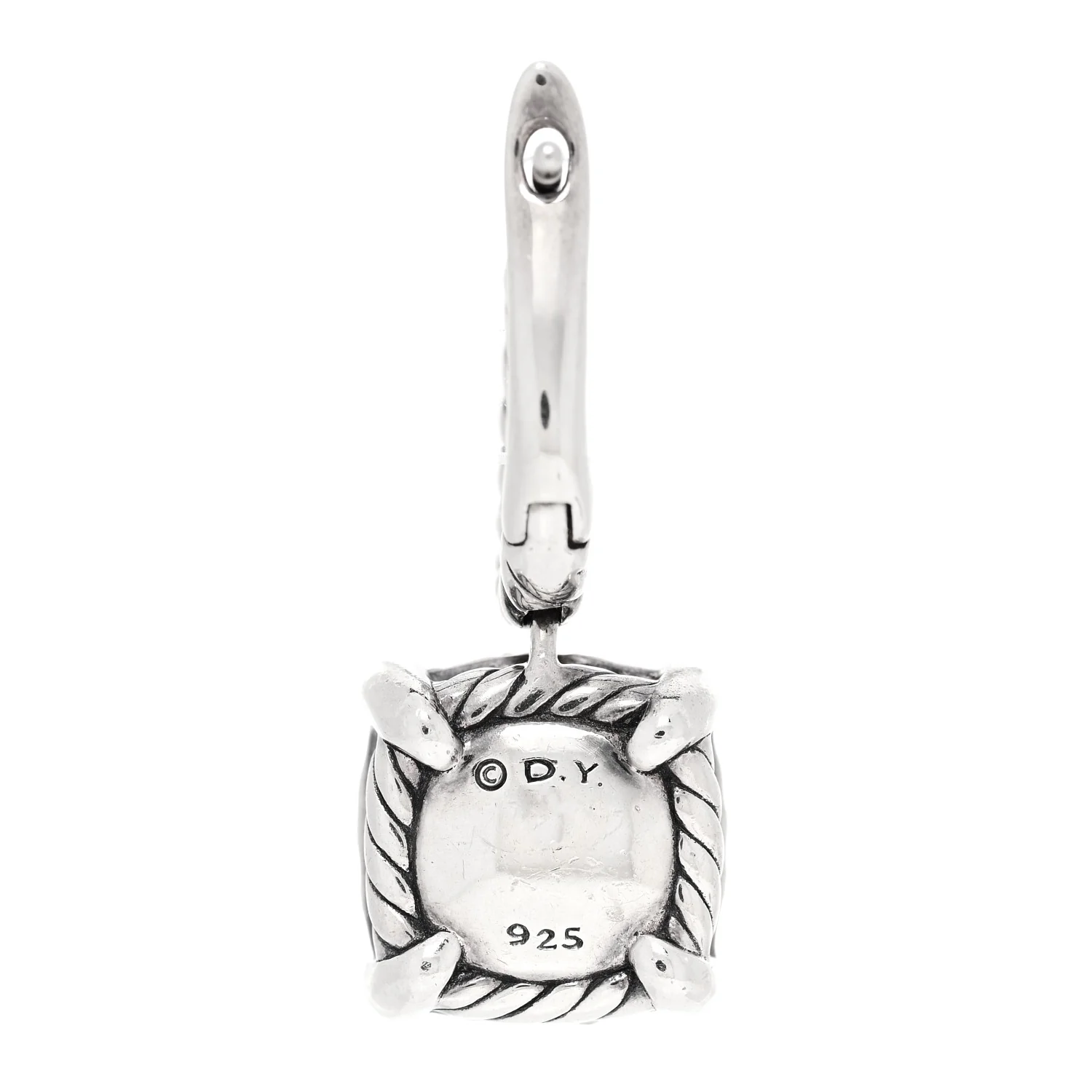 Sterling Silver Diamond 10mm Chatelaine Drop Earrings - Image 4