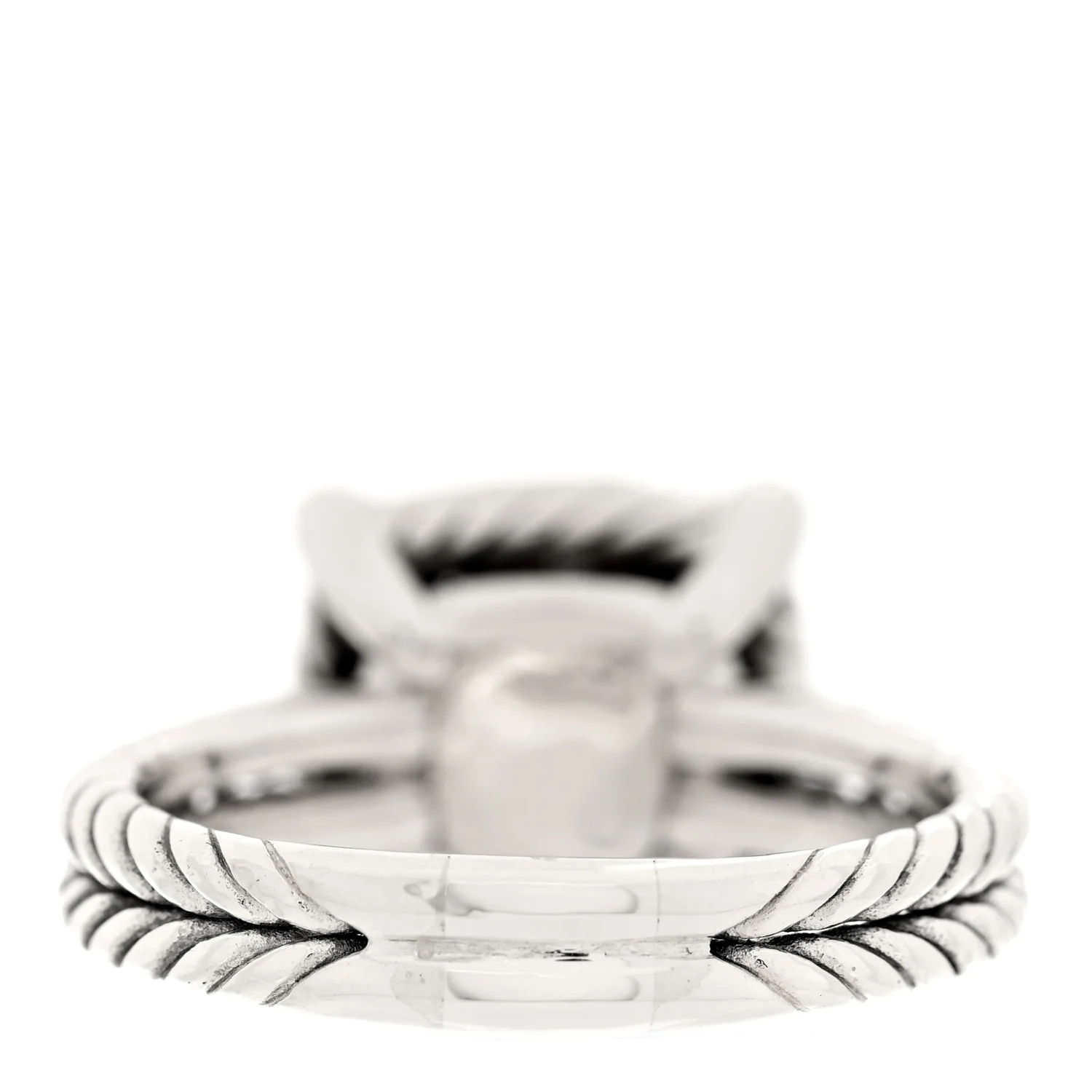 Sterling Silver Diamond 14mm Chatelaine Pave Ring 62 10 - Image 3