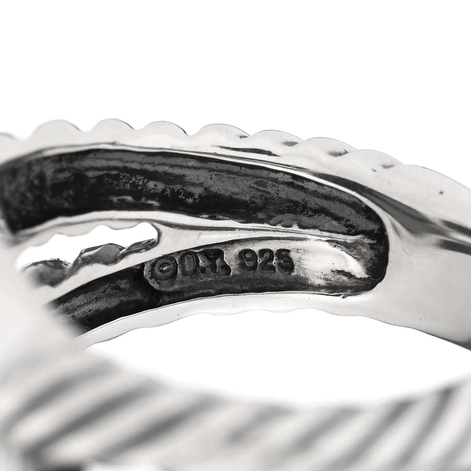 Sterling Silver Diamond Hematite 11mm Albion Ring 54 7 - Image 4