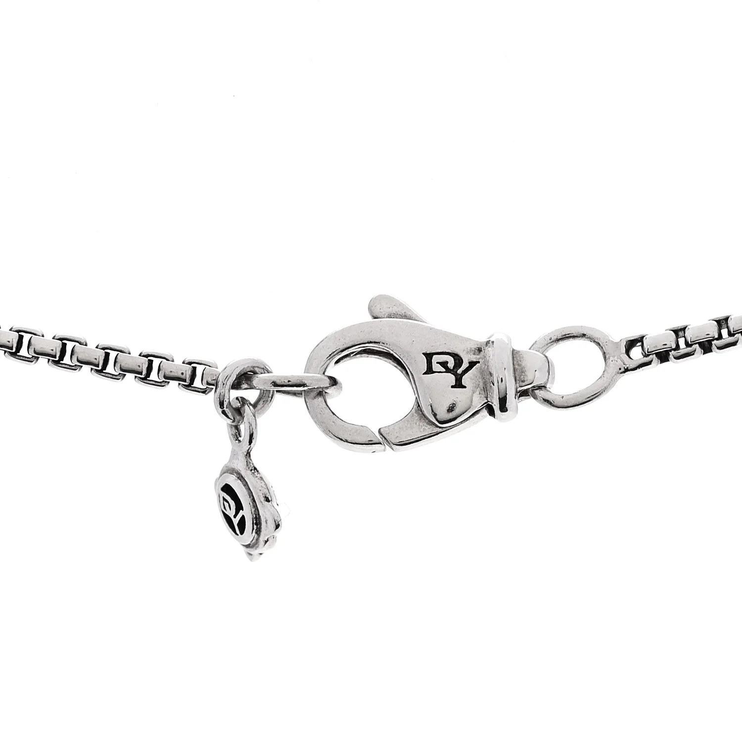 Sterling Silver Diamond Pave Ball Pendant Necklace - Image 4