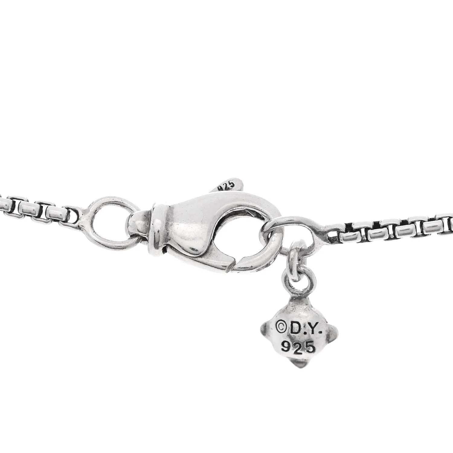 Sterling Silver Diamond Pave Ball Pendant Necklace - Image 5