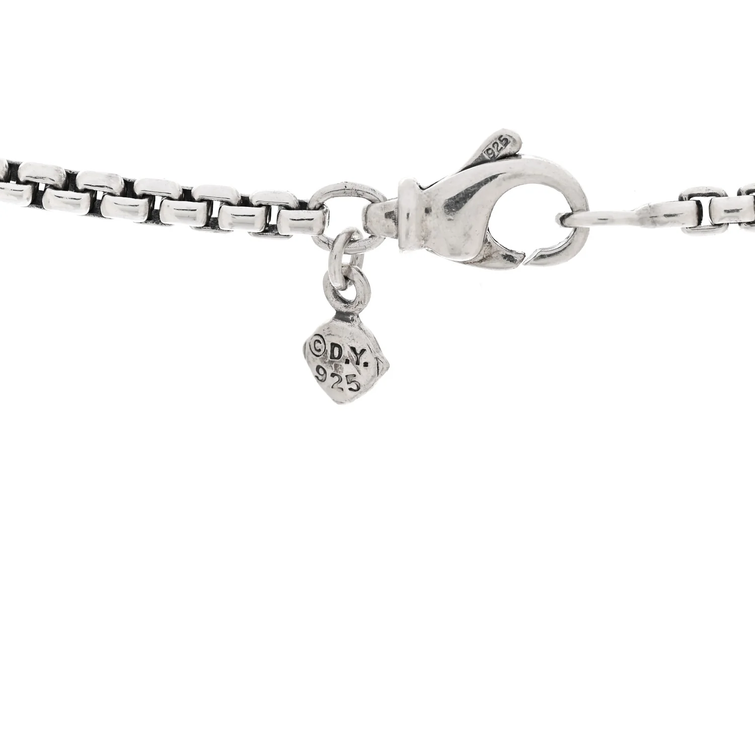 Sterling Silver Logo Station Necklace 46" - Image 5