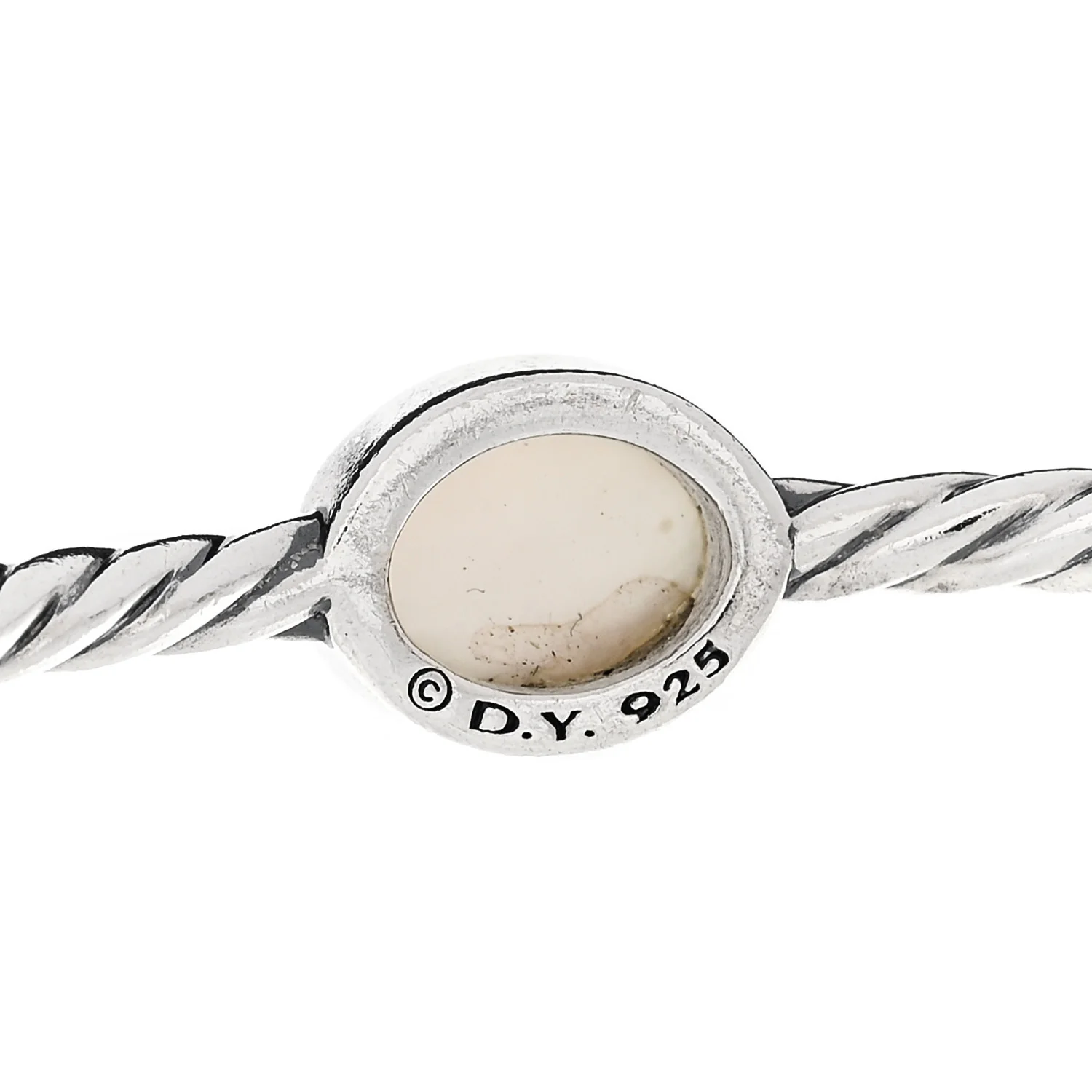 Sterling Silver Moon Quartz 3mm Color Classics Four Station Bangle Bracelet - Image 3