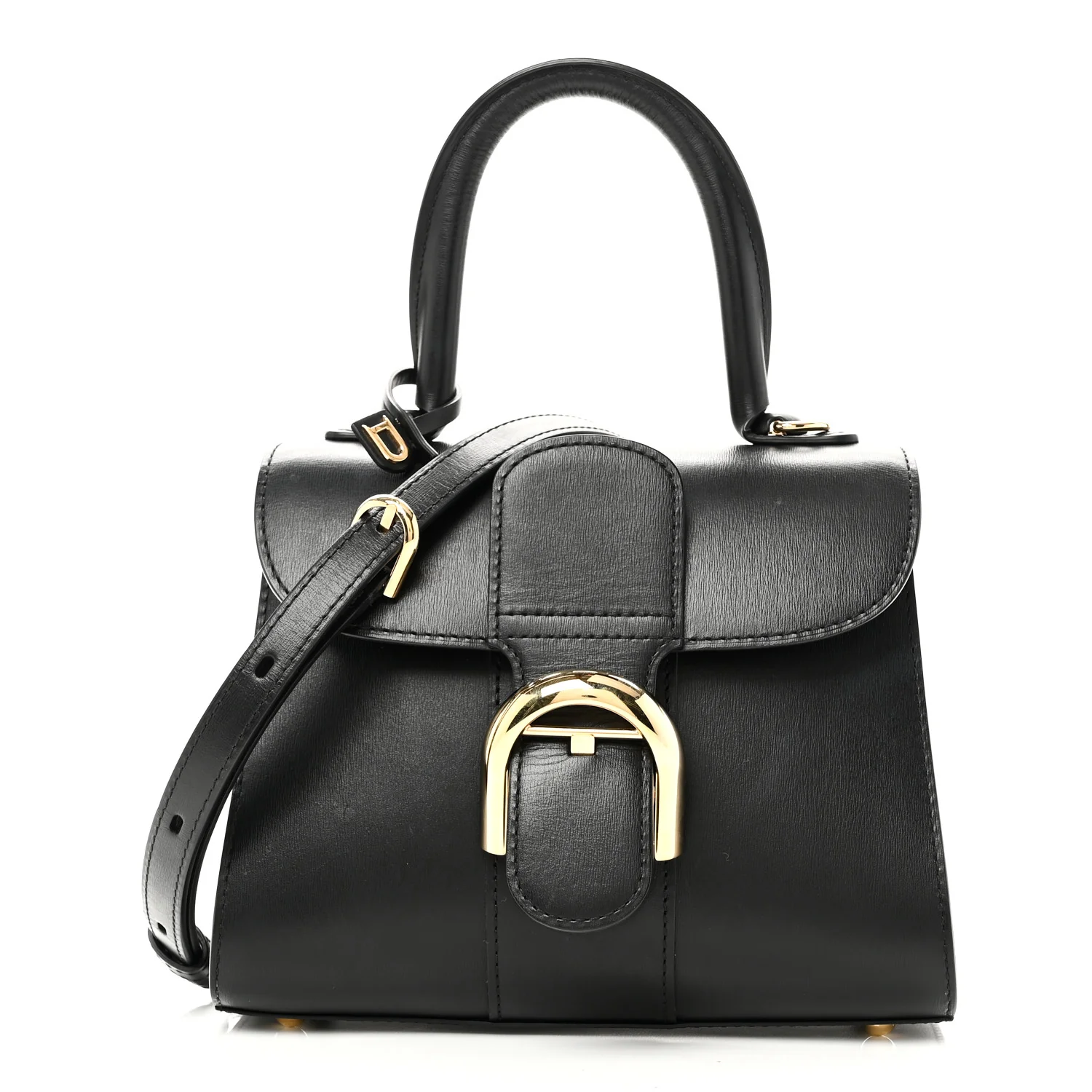 Box Calfskin Mini Brillant Satchel Black