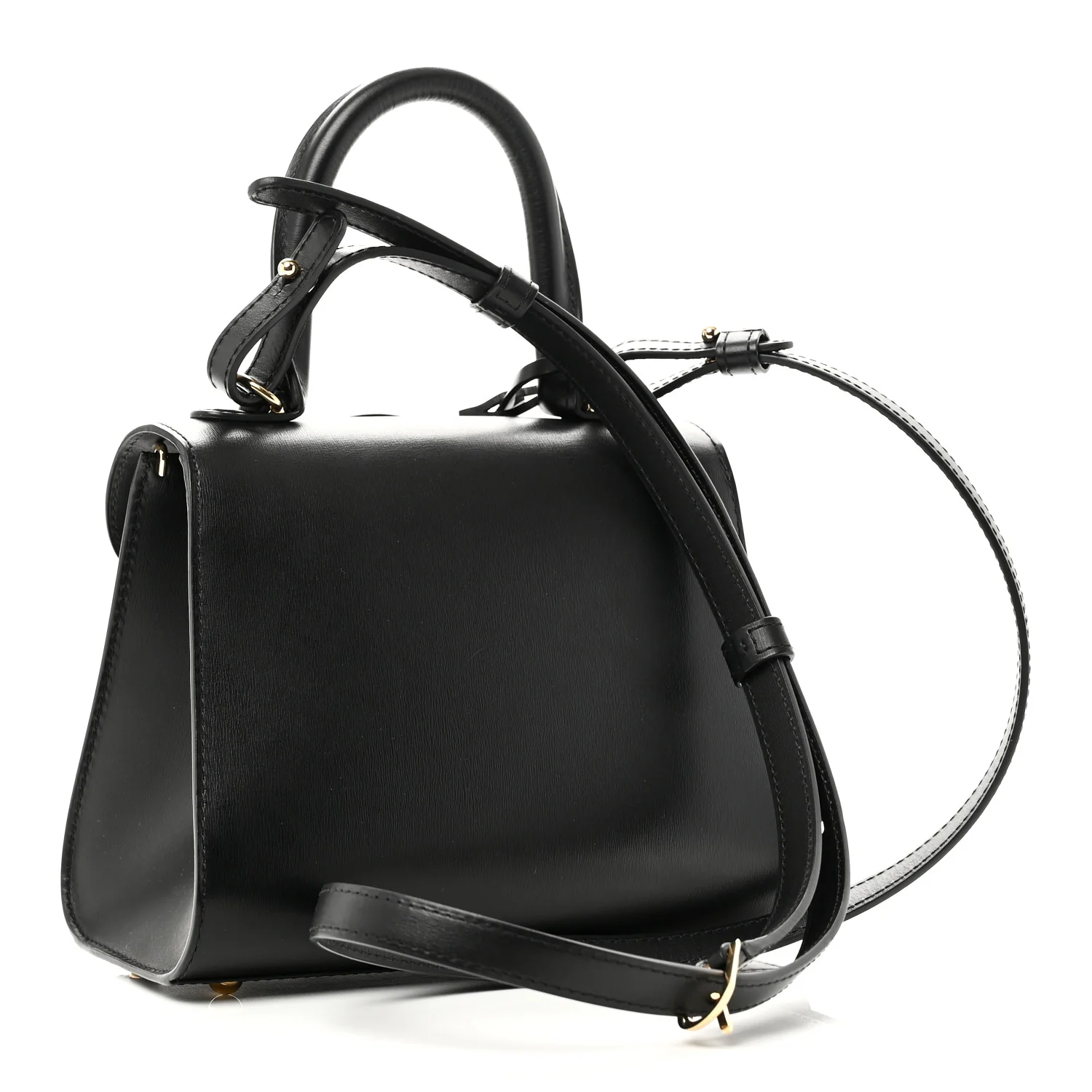 Box Calfskin Mini Brillant Satchel Black - Image 3