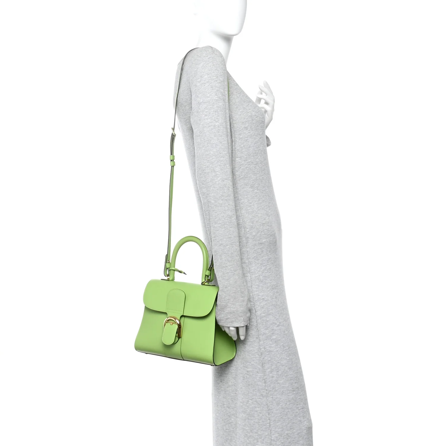 Box Calfskin PM Brillant Satchel Aloe - Image 2