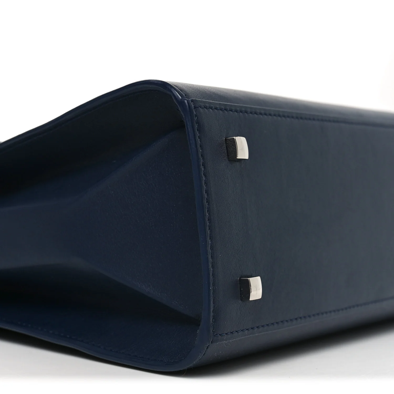 Calfskin MM Tempete Satchel Navy - Image 8