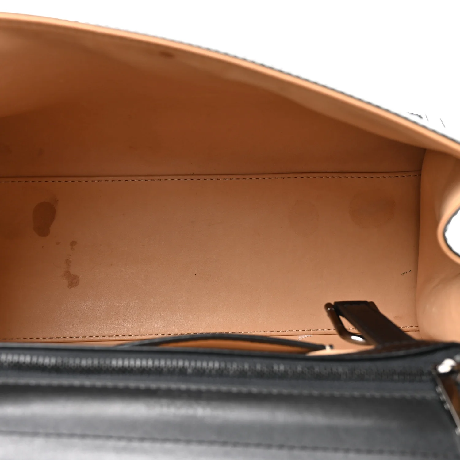 Canvas Patent Calfskin MM Brillant Satchel Black - Image 5