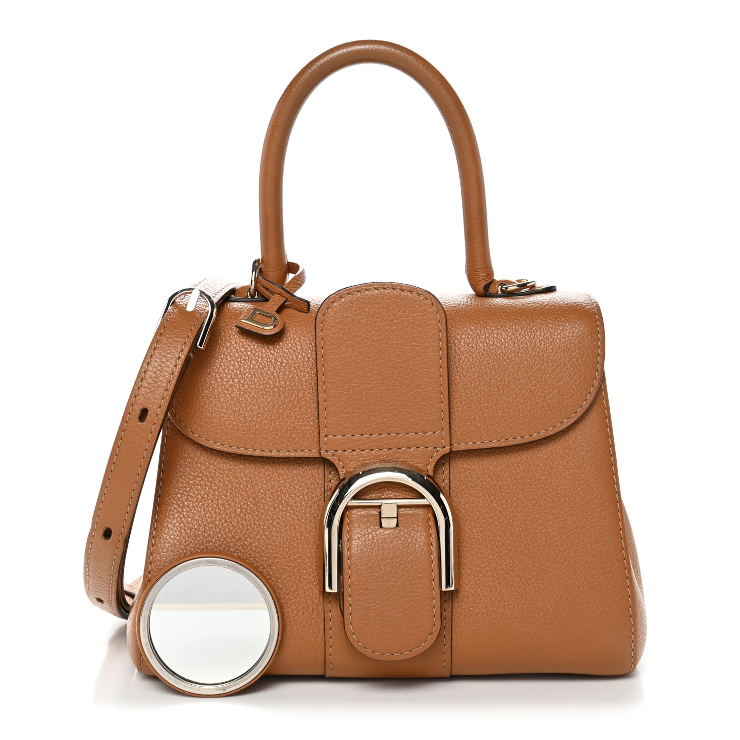 Grained Calfskin Mini Brillant Satchel Natural - Image 3