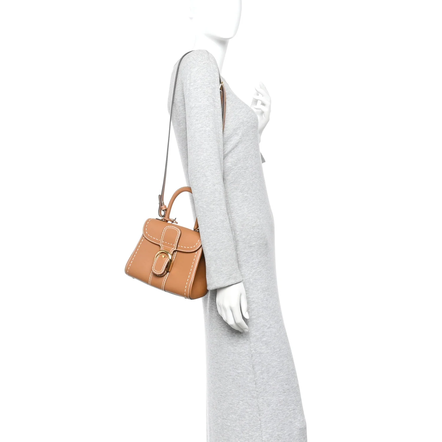 Grained Rodeo Calfskin Surpique Mini Brillant Satchel Vegetal Ivory - Image 2