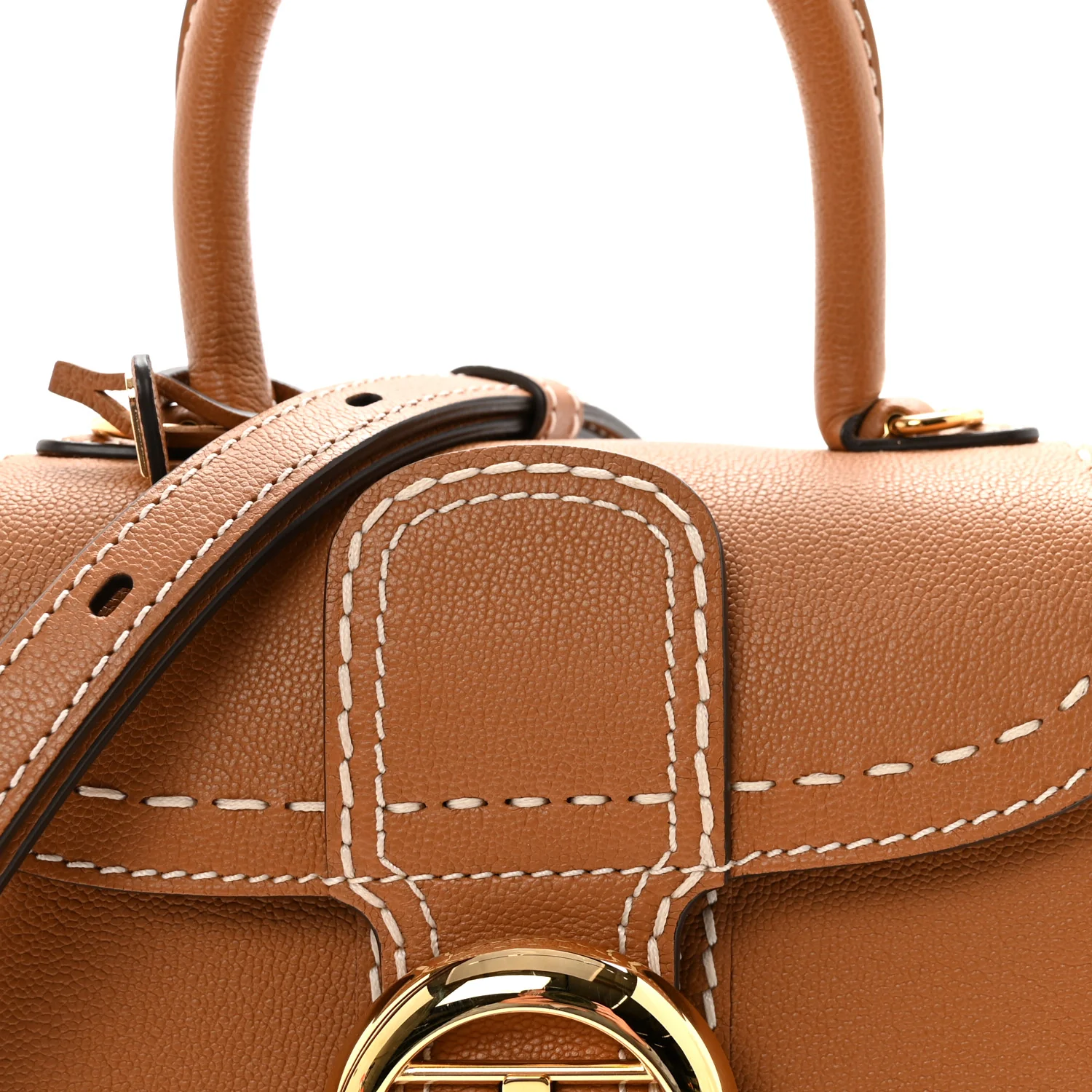 Grained Rodeo Calfskin Surpique Mini Brillant Satchel Vegetal Ivory - Image 8