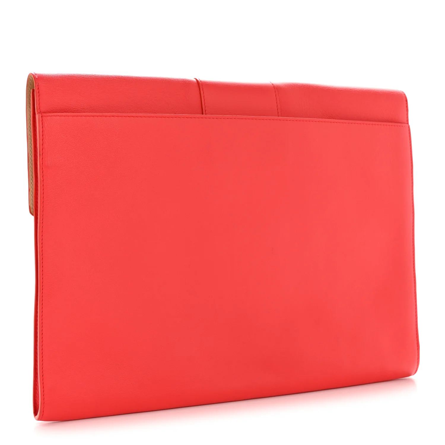 Taurillon Crispe Presse A5 Pouch Red - Image 3