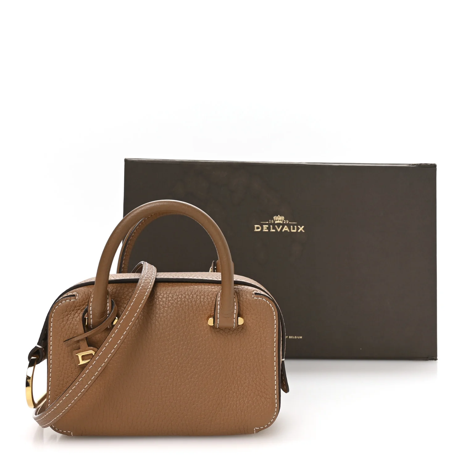 Taurillon Soft Nano Cool Box Satchel Vegetal Ivory - Image 10