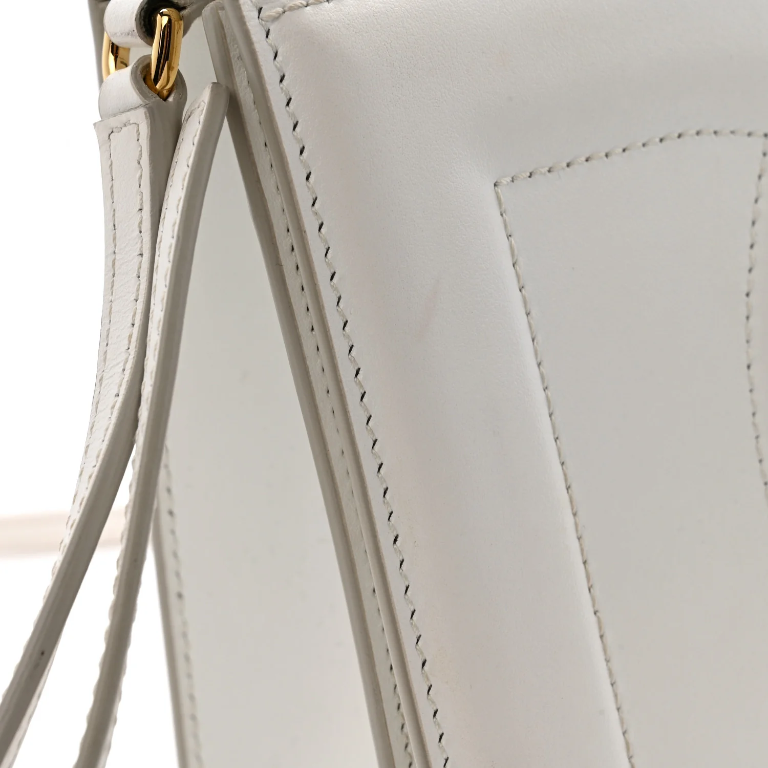 Calfskin DG Logo Flap Crossbody Bag White - Image 14