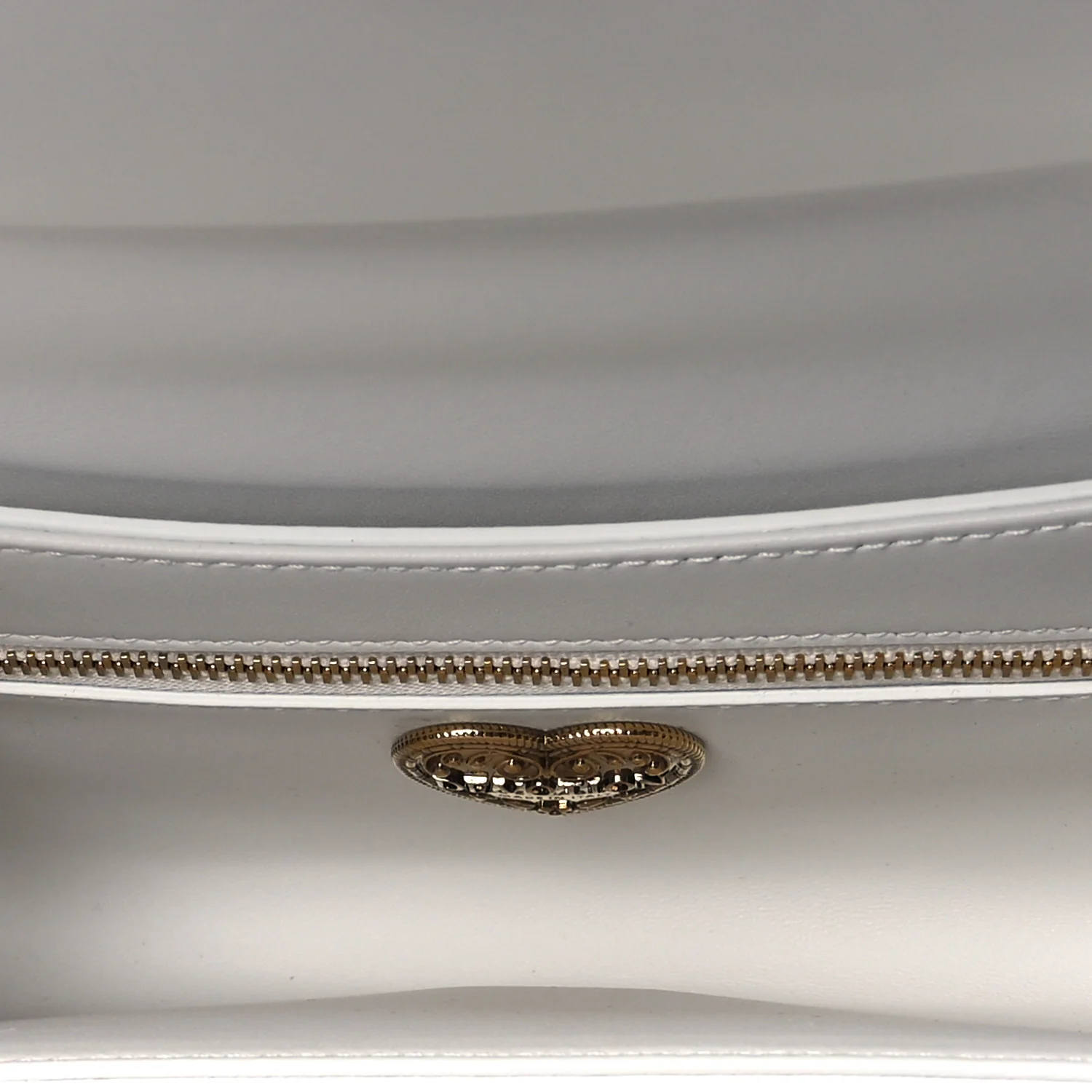 Calfskin Medium Devotion Crossbody Bag White - Image 5
