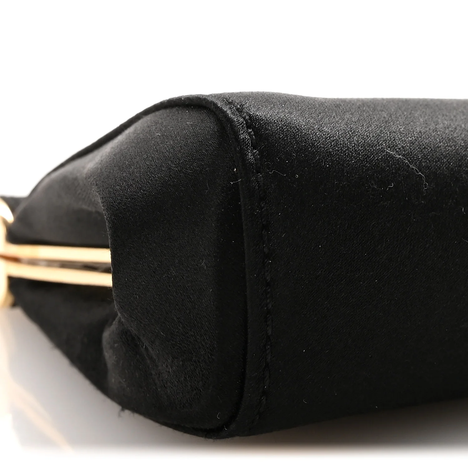 Satin Small Marlene Chain Clutch Black - Image 8