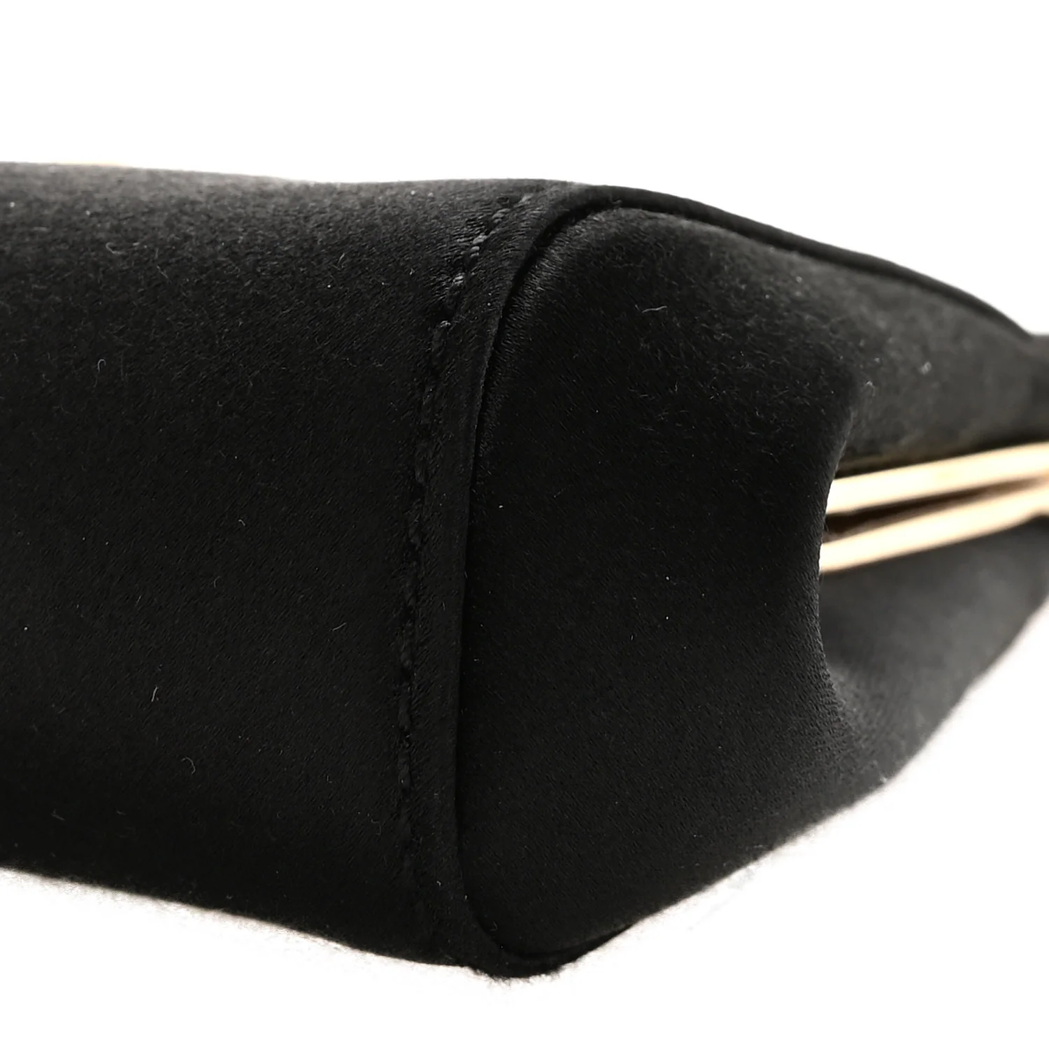 Satin Small Marlene Chain Clutch Black - Image 9