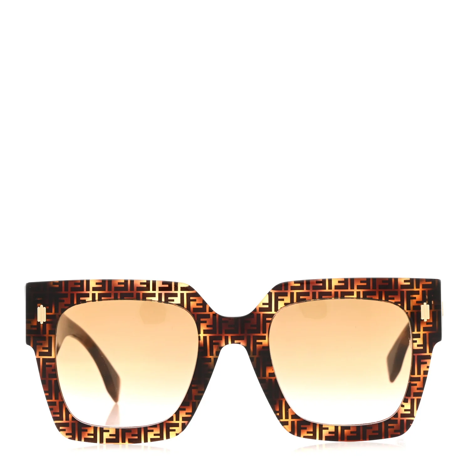 Acetate Fendi Square Sunglasses FF0457 Tortoise - Image 2