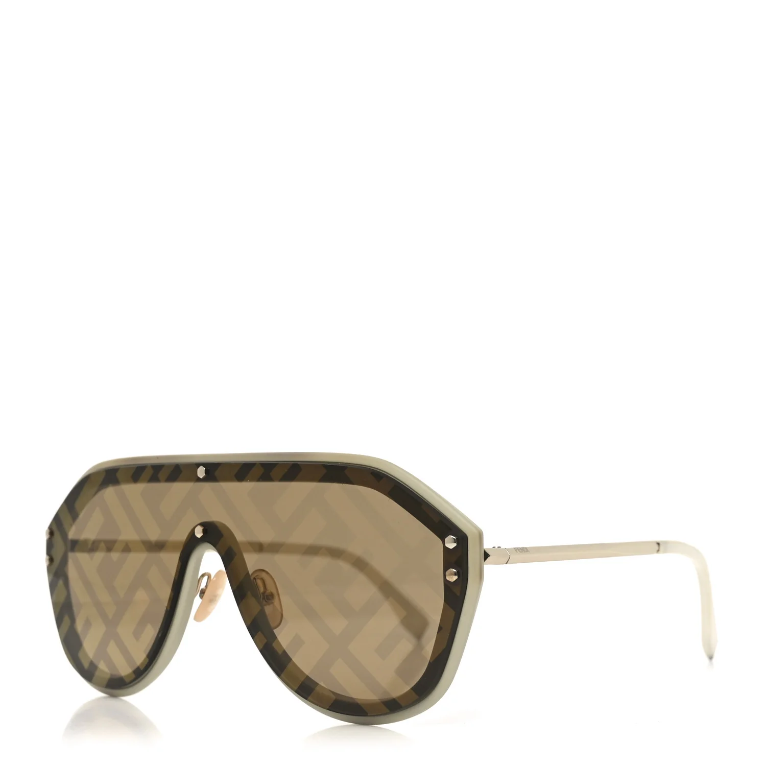 Acetate FF Fabulous Shield Sunglasses FF M0039/G/S White