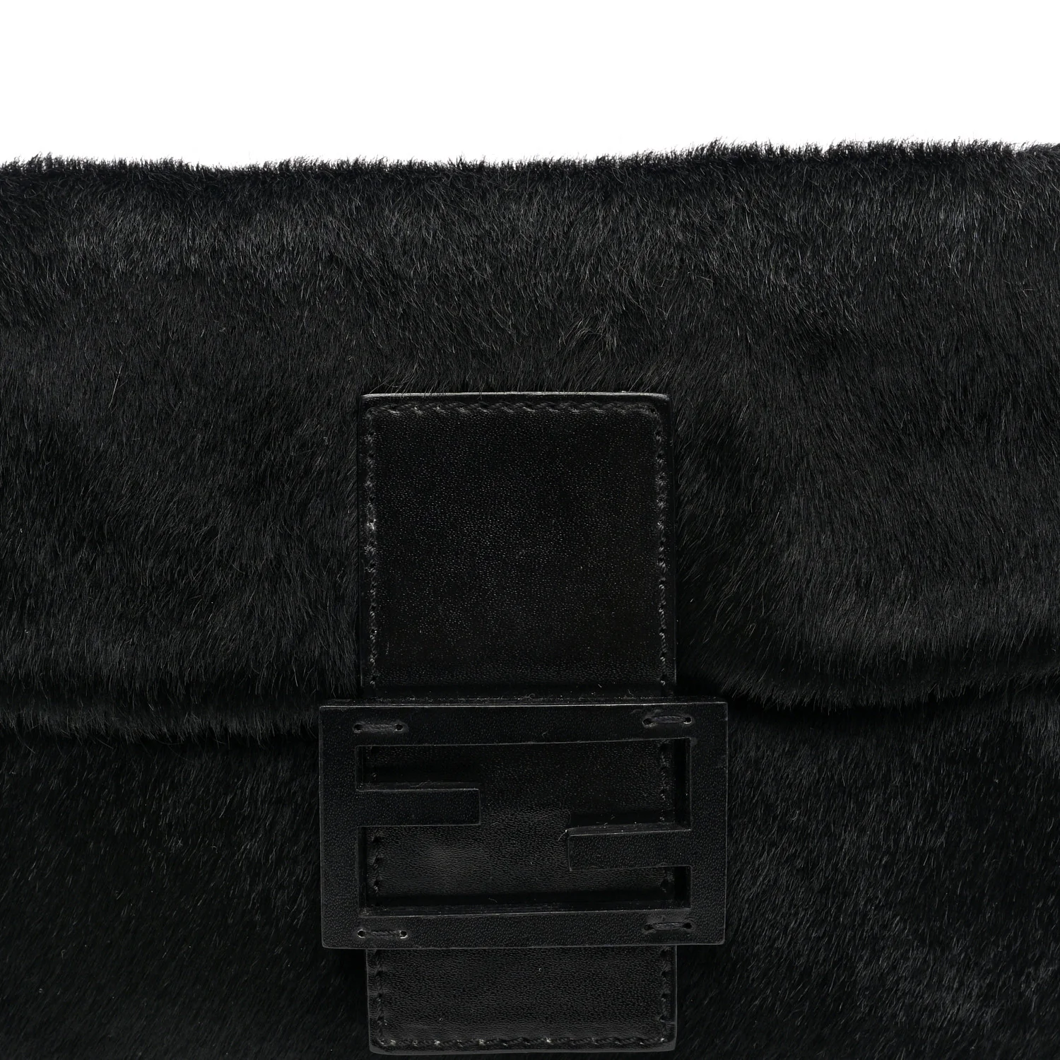 Calf Hair Baguette Black - Image 7