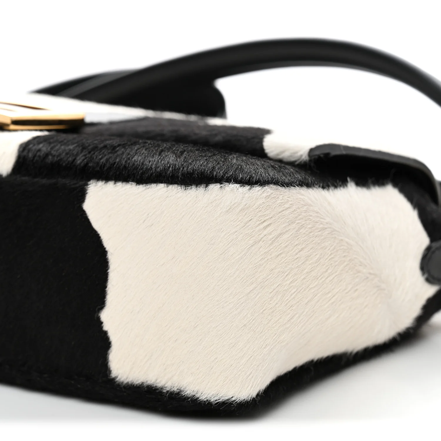 Calf Hair Baguette Black White - Image 10