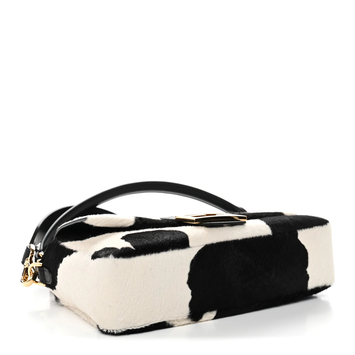 Calf Hair Baguette Black White - Image 4