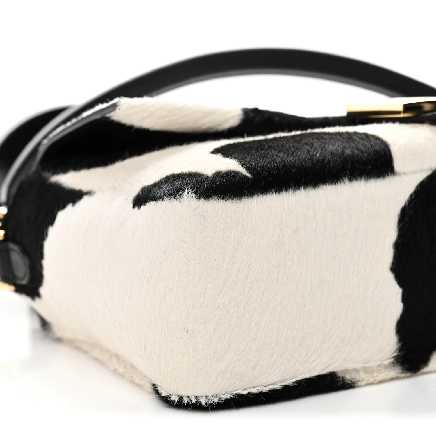 Calf Hair Baguette Black White - Image 9