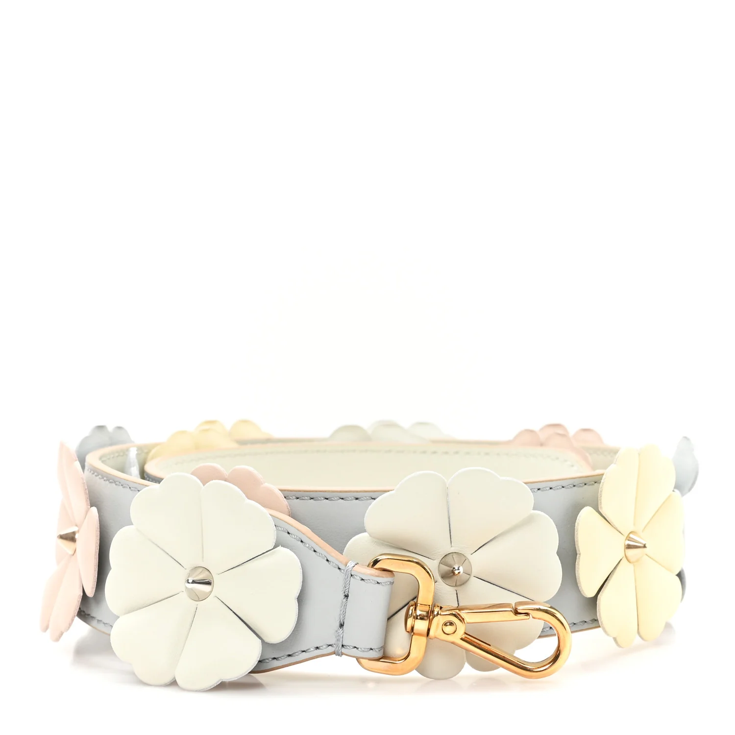 Calfskin Flowerland Studded Strap You Perla Opale