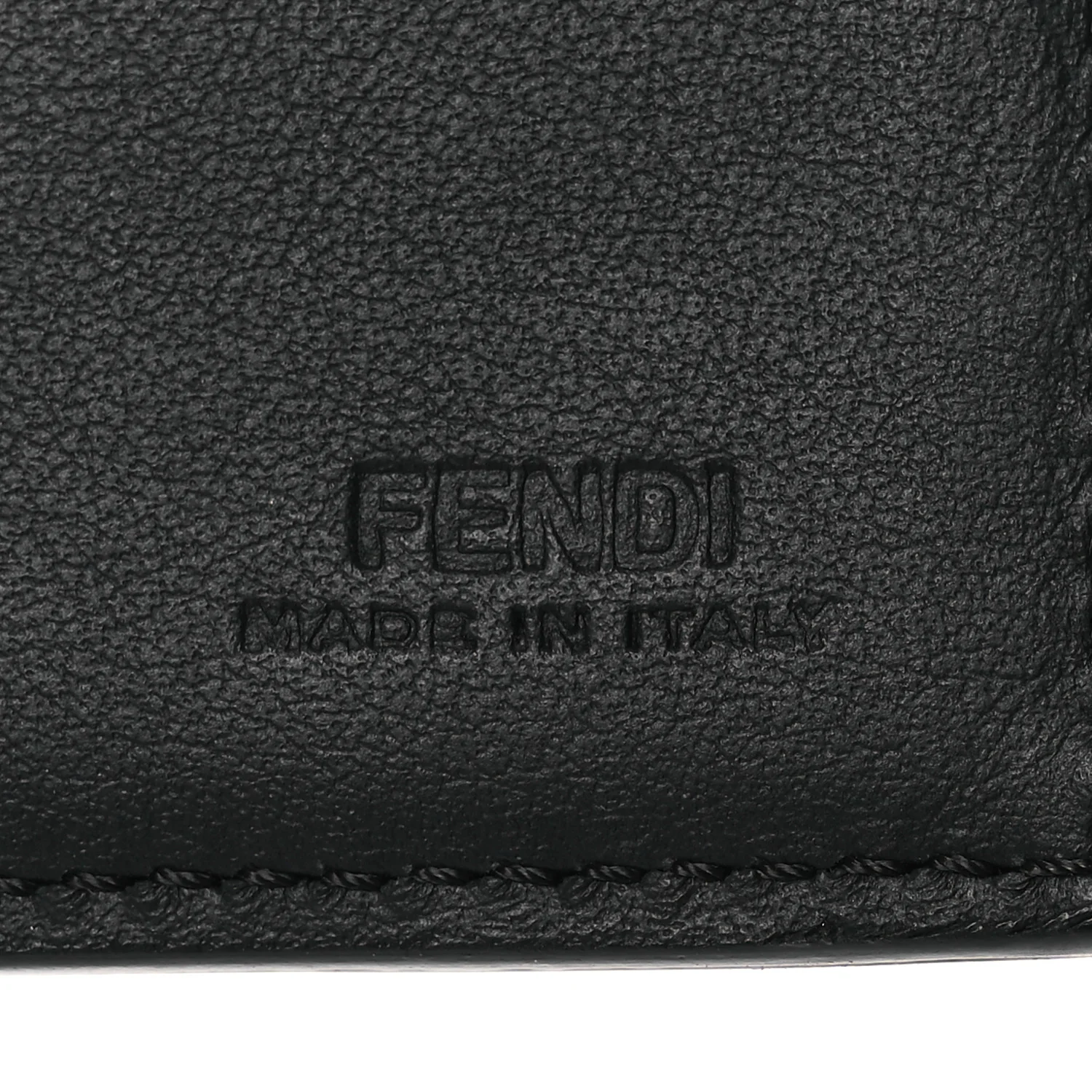 Calfskin Metal Monster Eyes Bi-fold Wallet Black - Image 7