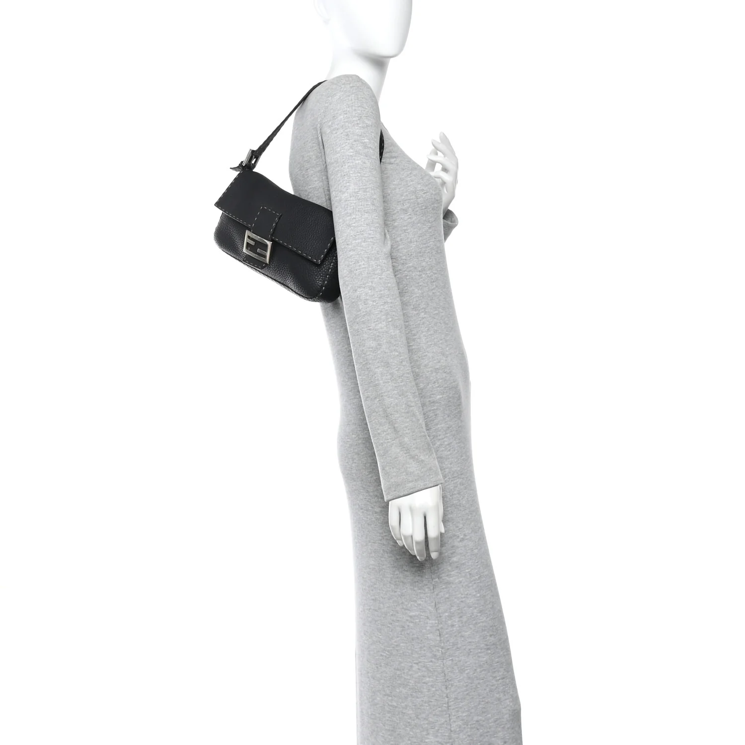 Calfskin Romano Selleria Baguette Black - Image 3