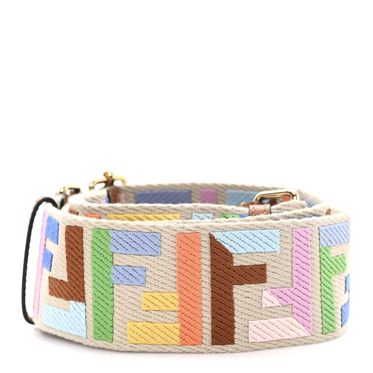 Canvas Calfskin FF 1974 Adjustable Strap You Multicolor Cuoio - Image 2