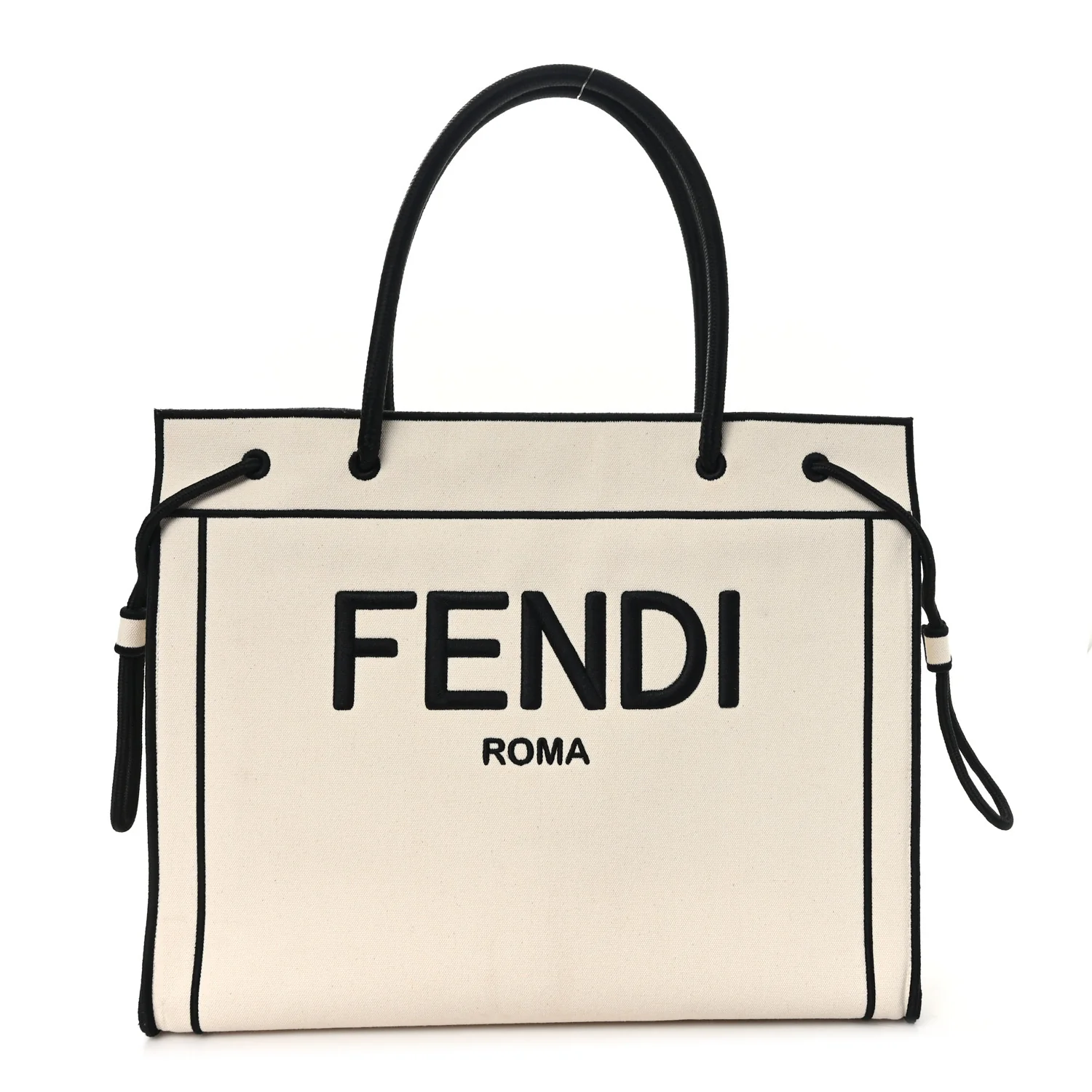Canvas Logo Large Shopping Tote Grezzo Black