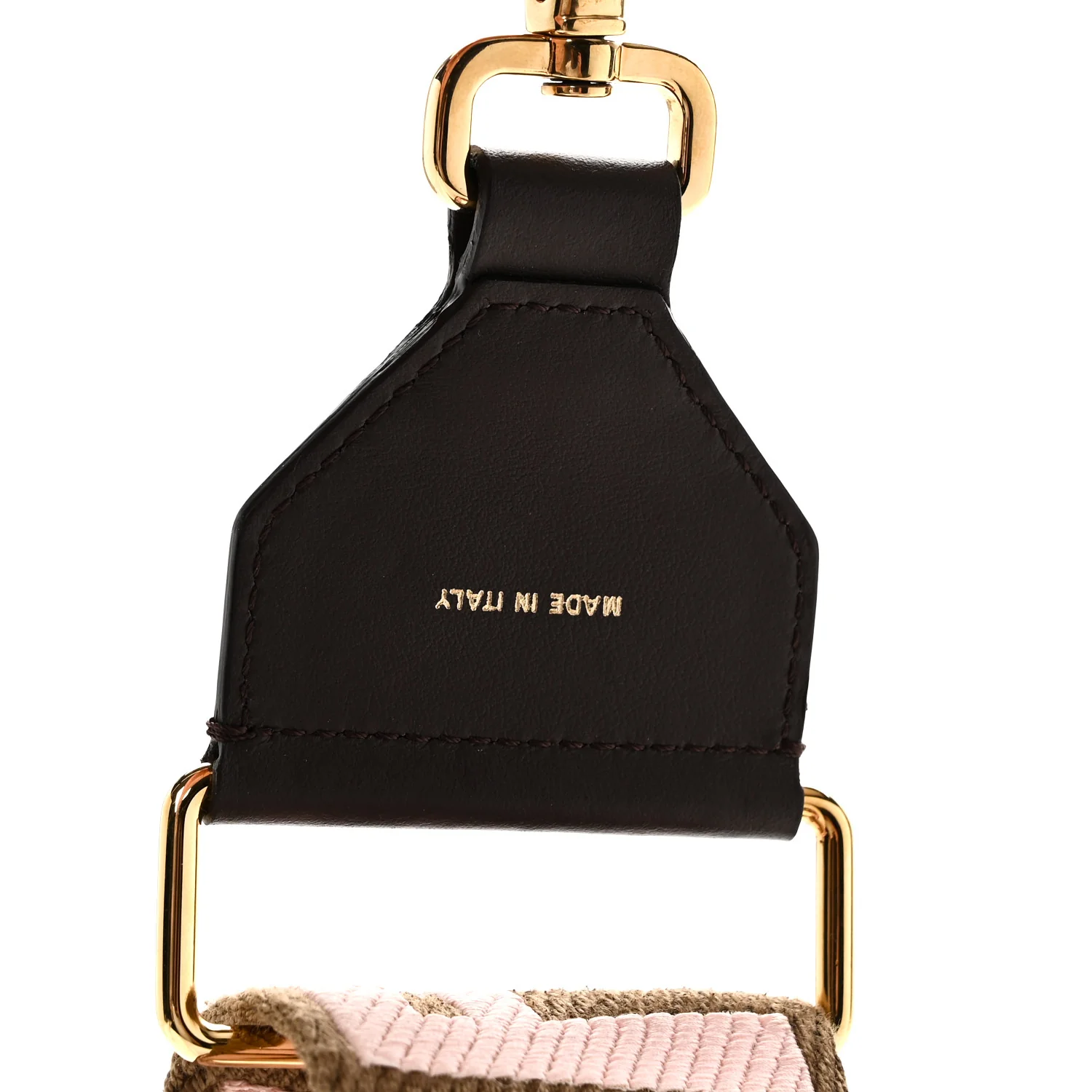 Canvas Ricamo Vitello Century FF 1974 Embroidered Adjustable Strap You Fango Rosa Confetto Chocolate - Image 4