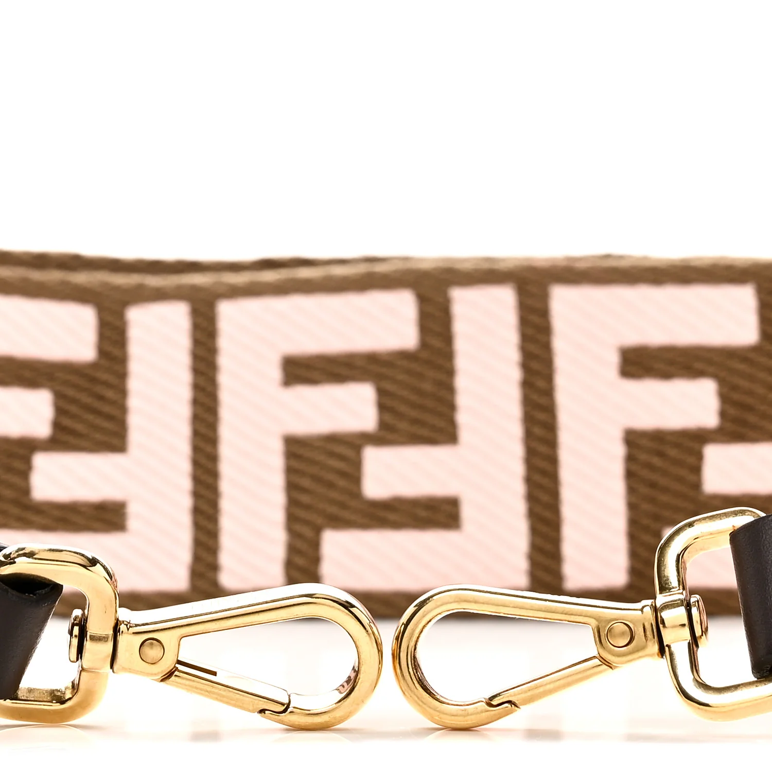 Canvas Ricamo Vitello Century FF 1974 Embroidered Adjustable Strap You Fango Rosa Confetto Chocolate - Image 5