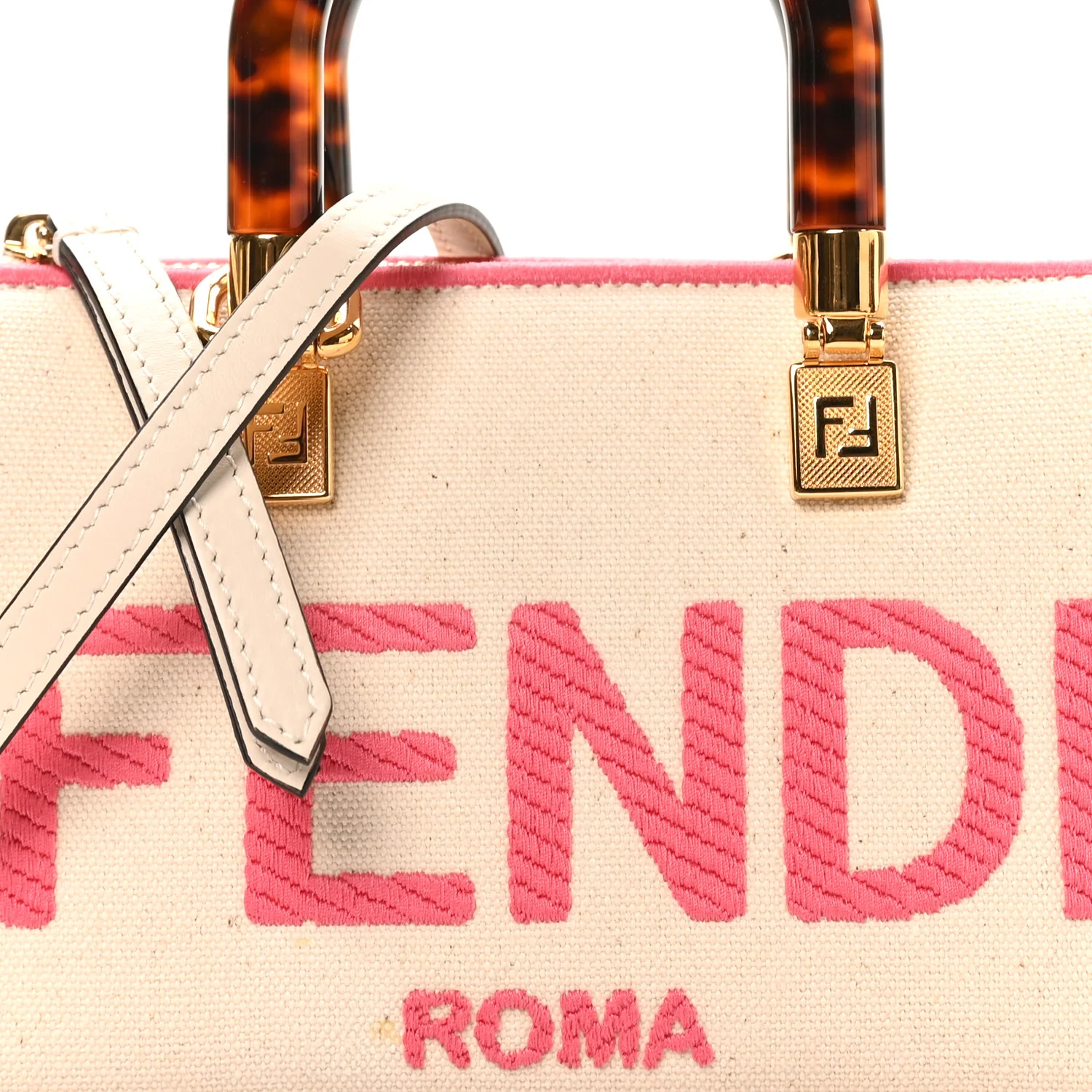 Canvas Vitello King Plexiglass Logo Embroidered Mini By The Way Top Handle Boston Bag Grezzo Pink Dalia - Image 8