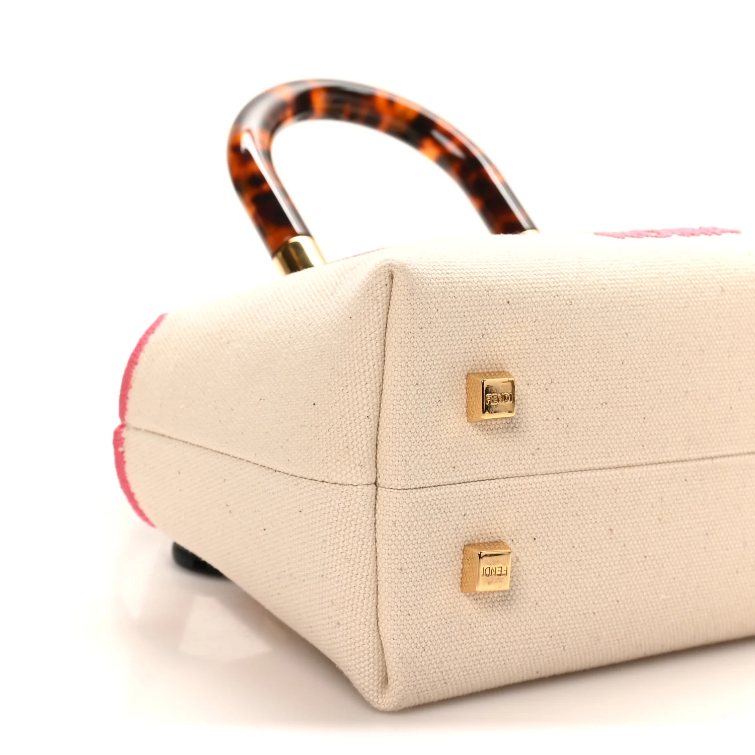 Canvas Vitello King Plexiglass Logo Embroidered Mini By The Way Top Handle Boston Bag Grezzo Pink Dalia - Image 9