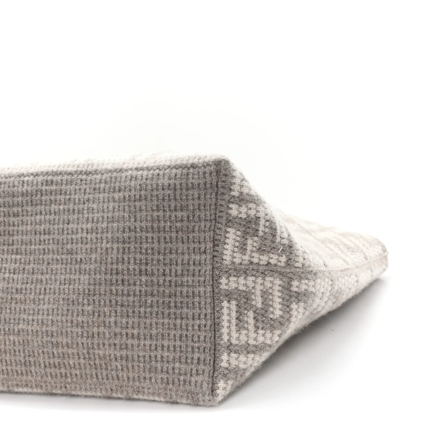 Cashmere Knit FF Large Shopper Tote Tortora - Image 10