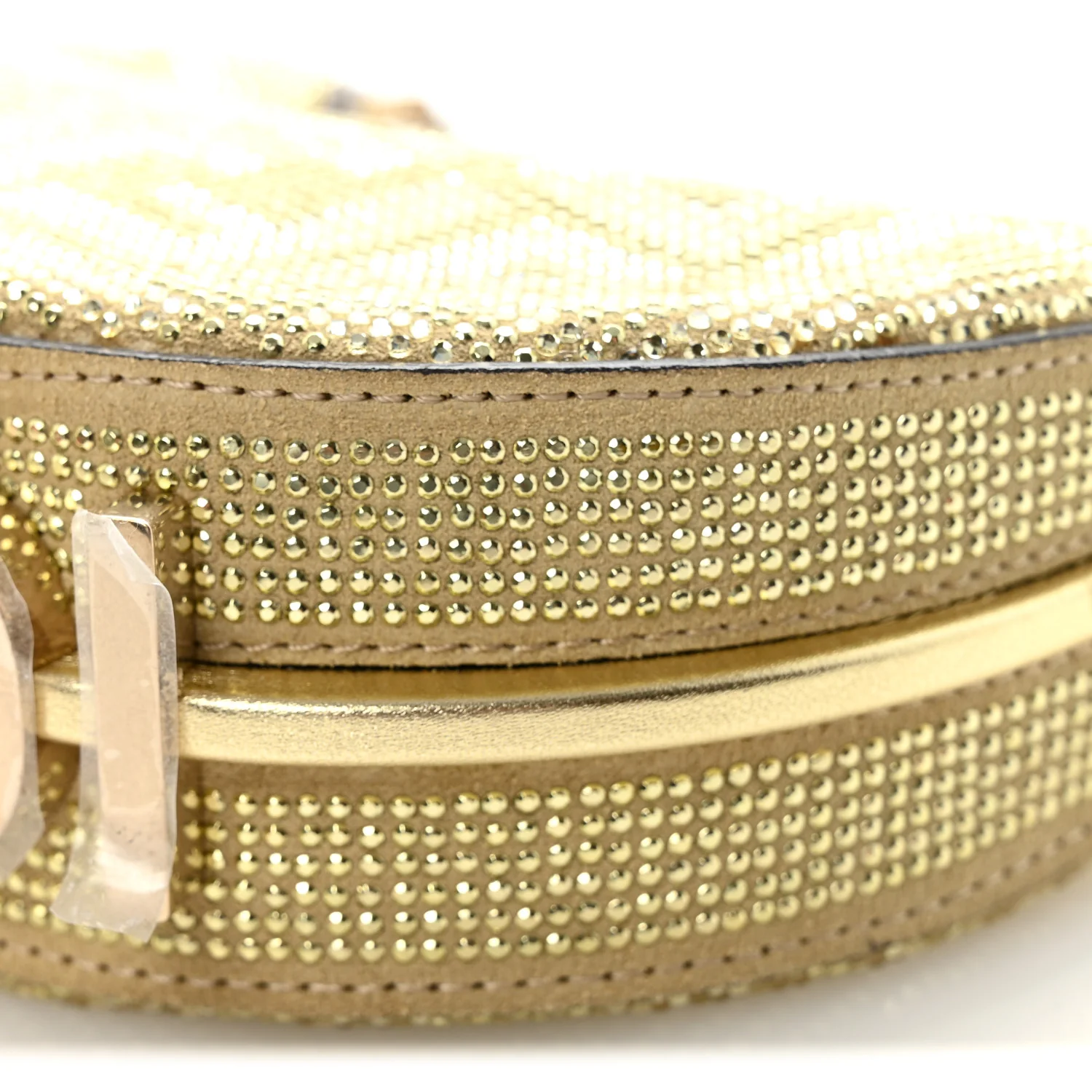 Crystal Vitello Laminato Suede FF Nano Fendigraphy Hobo Charm Platino - Image 9