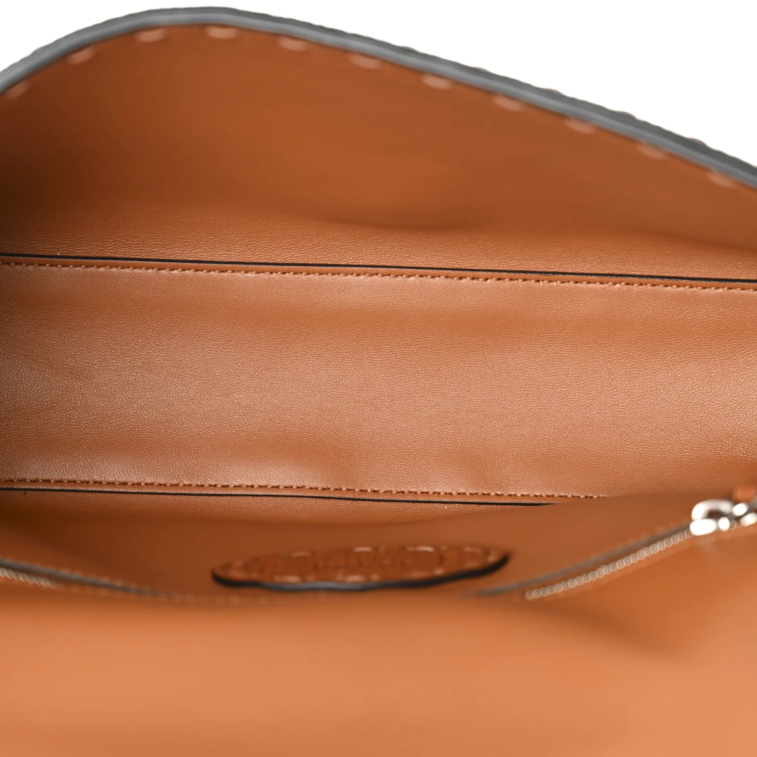 Cuoio Roma Sellerissima Nappa Sintetica Tape Stitch Baguette Brandy - Image 5