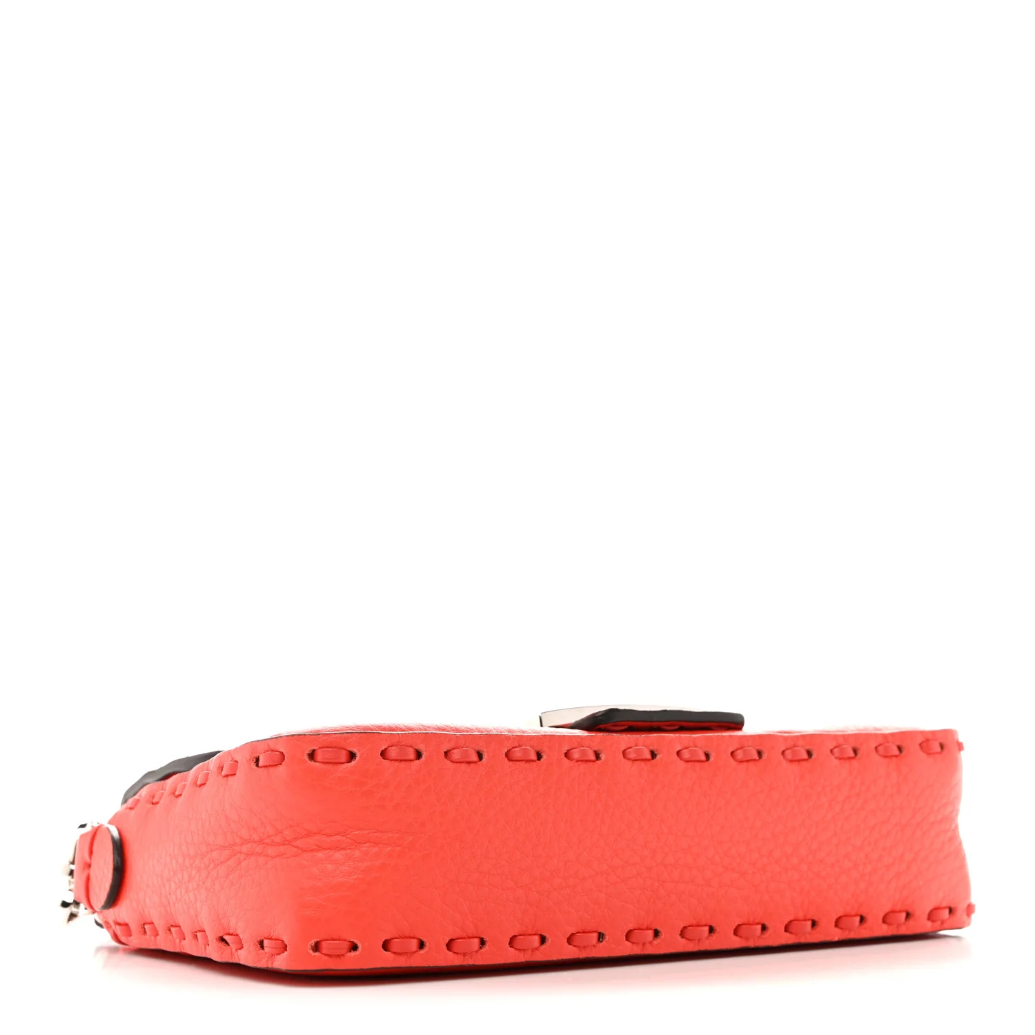 Cuoio Roma Sellerissima Nappa Sintetica Tape Stitch Mini Baguette Lava - Image 4