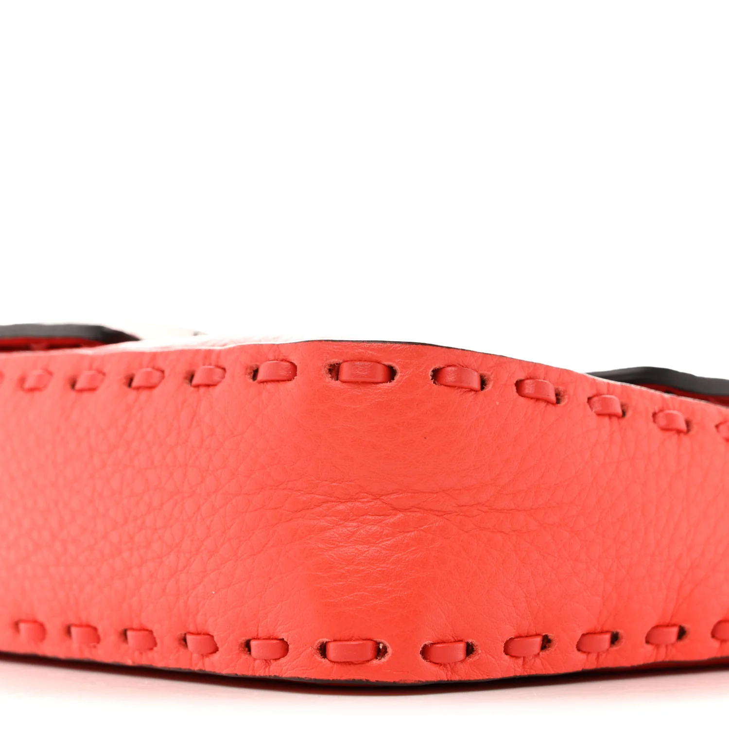 Cuoio Roma Sellerissima Nappa Sintetica Tape Stitch Mini Baguette Lava - Image 9