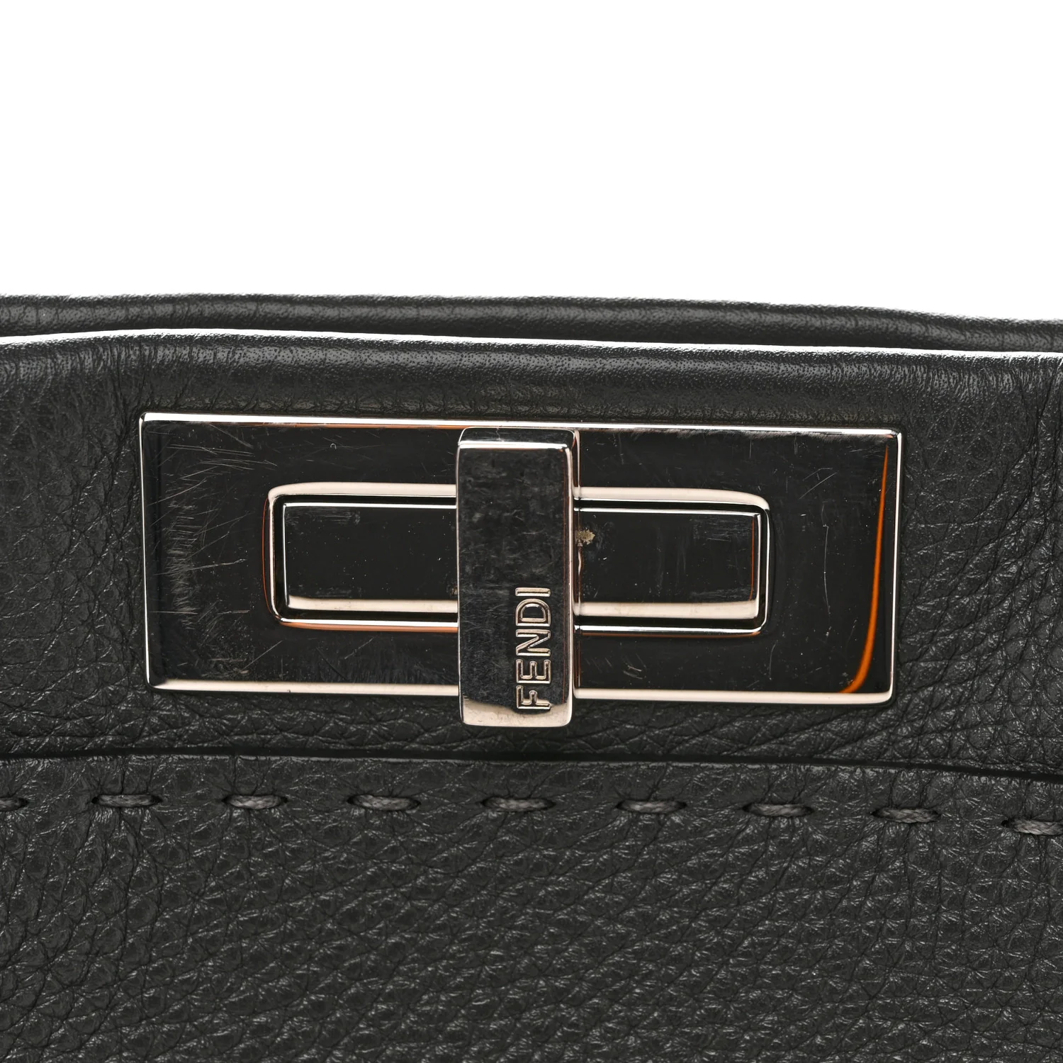 Cuoio Romano Selleria Bi-Color Medium Peekaboo Iconic Satchel Asfalto Latte - Image 12